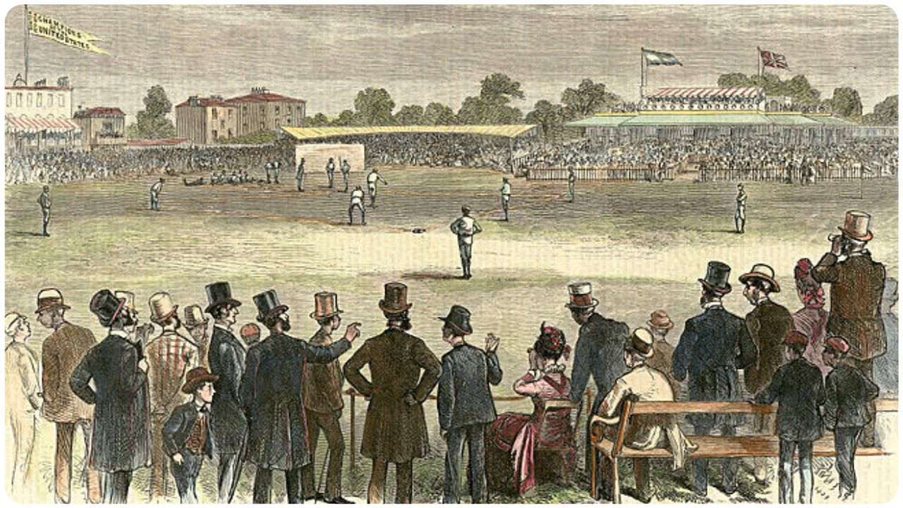 The first international cricket match was played in 1844