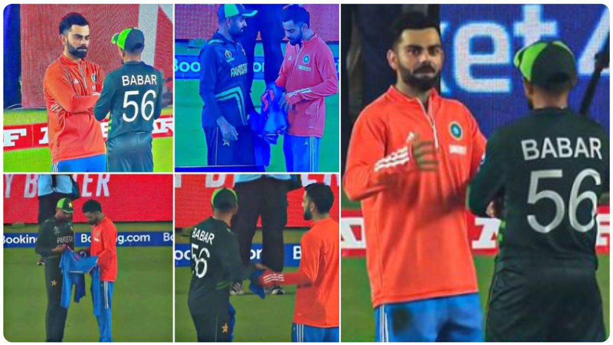 Babar Azam was gifted a signed t-shirt signed by Virat Kohli